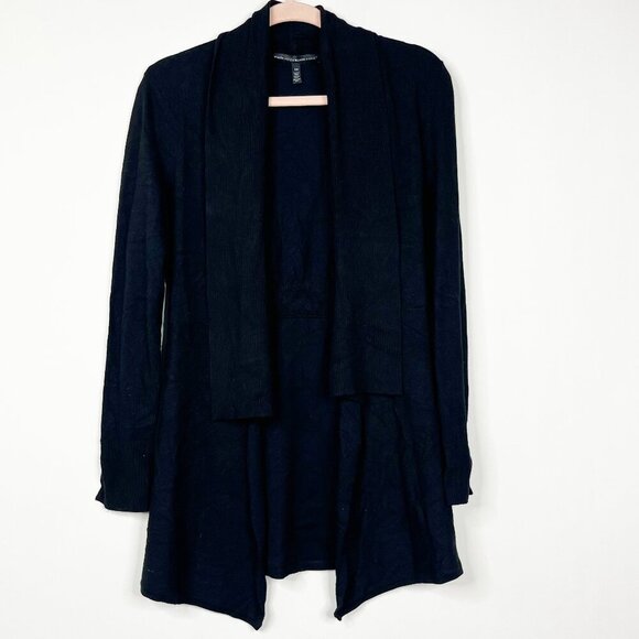 White House Black Market Sweaters - 2/$30 White House Black Market Open Shawl Cardigan Black XS #8850